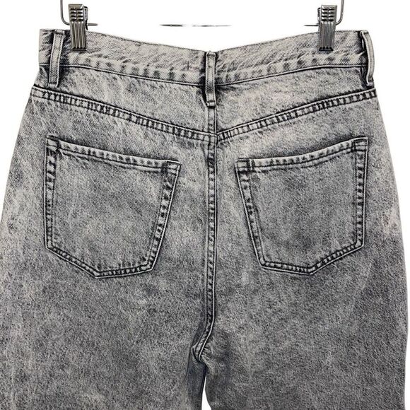 Pacsun Womens Acid Wash High Rise Straight Button Fly Jeans Black Size 29 - Picture 4 of 11